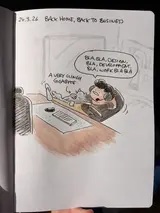 Back home, back to business