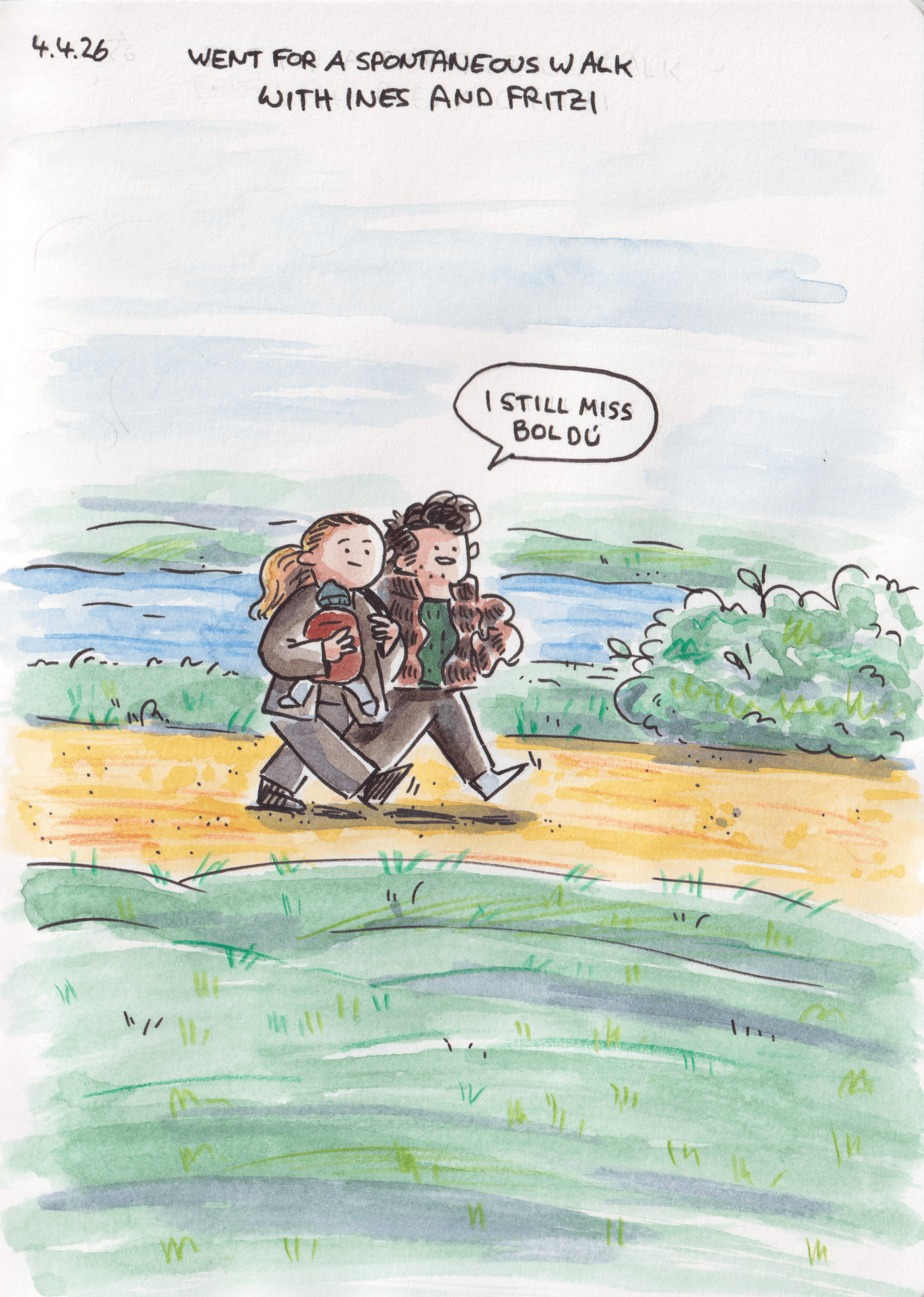 Catching up while walking 10.000 steps.