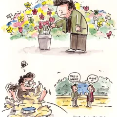 Sant Jordi preparation.