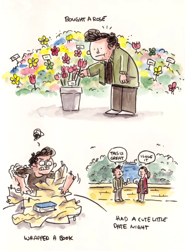 Sant Jordi preparation.