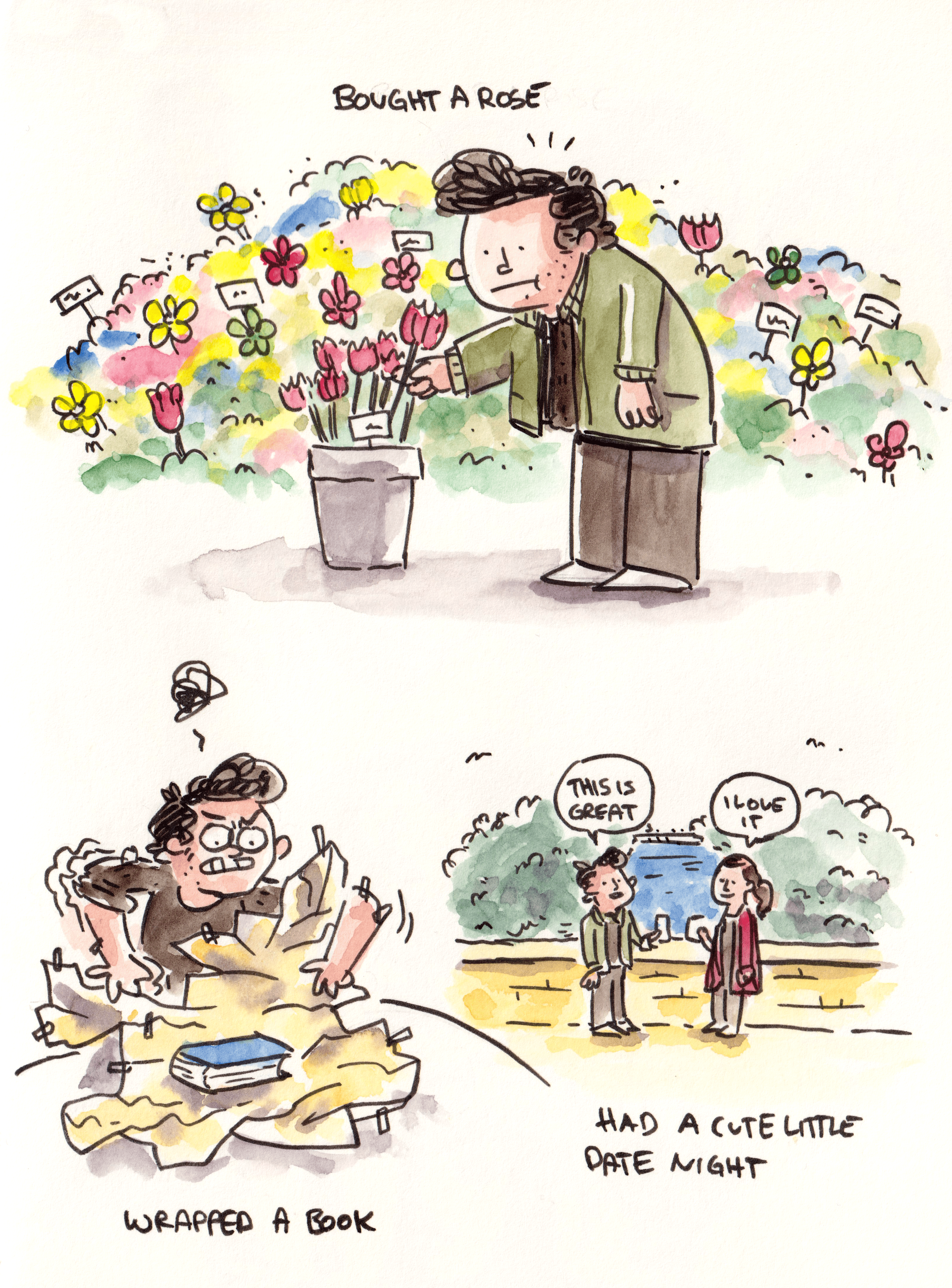 Sant Jordi preparation.