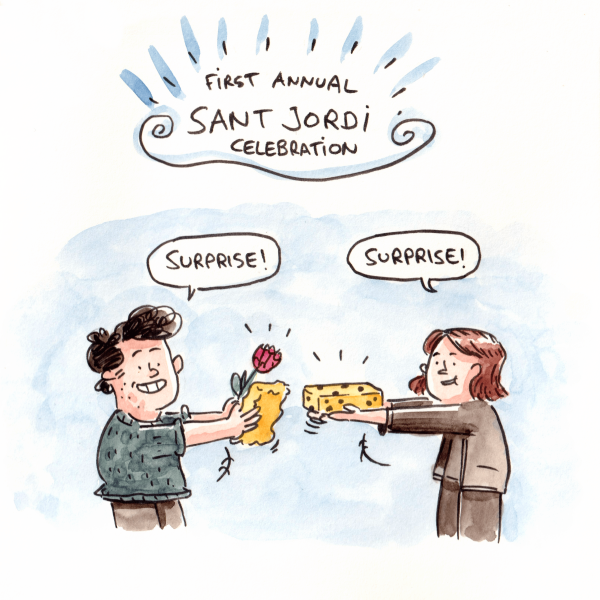 We appropriated Sant Jordi, please don't cancel us.