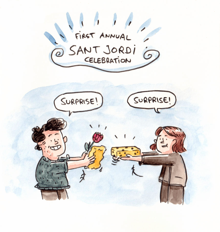 We appropriated Sant Jordi, please don't cancel us.