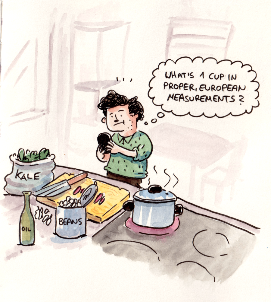 A cup is not a precise unit of measurement, and Oz is home to a wizard.