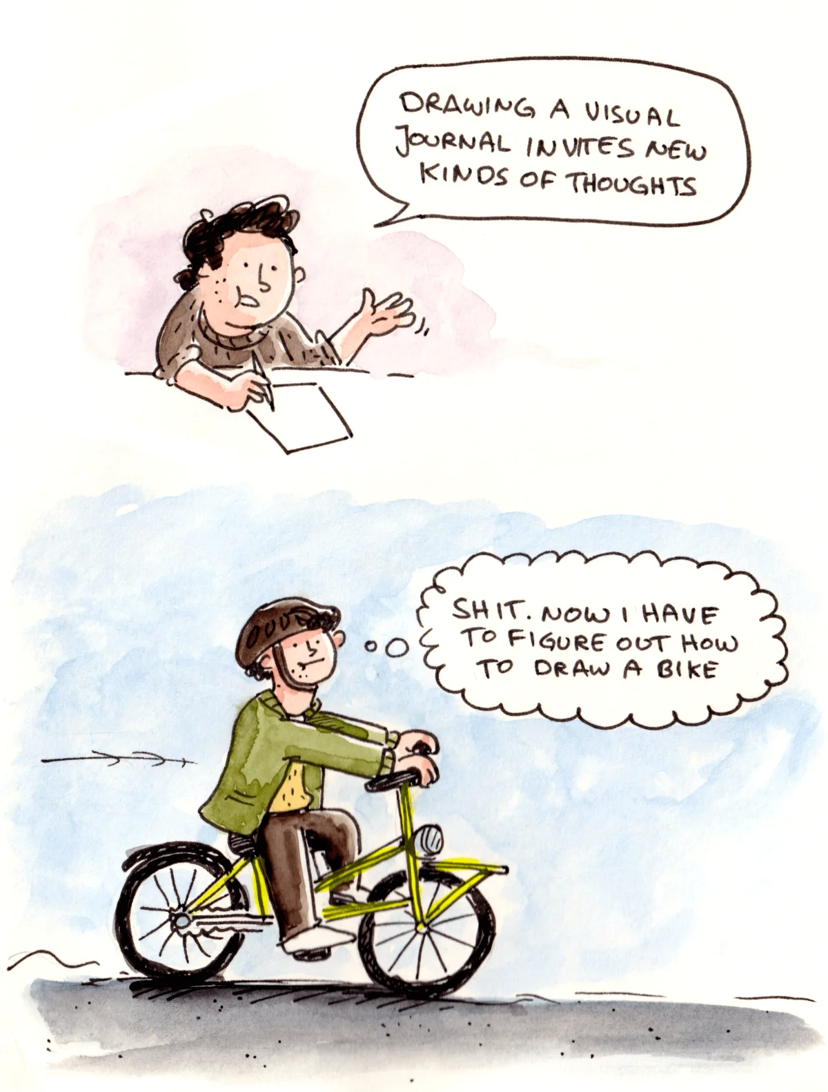 I’m trying, once again, to become a bike person. It’s easier to get to Anna’s new apartment by bike than by subway or bus.
