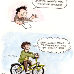 I’m trying, once again, to become a bike person. It’s easier to get to Anna’s new apartment by bike than by subway or bus.