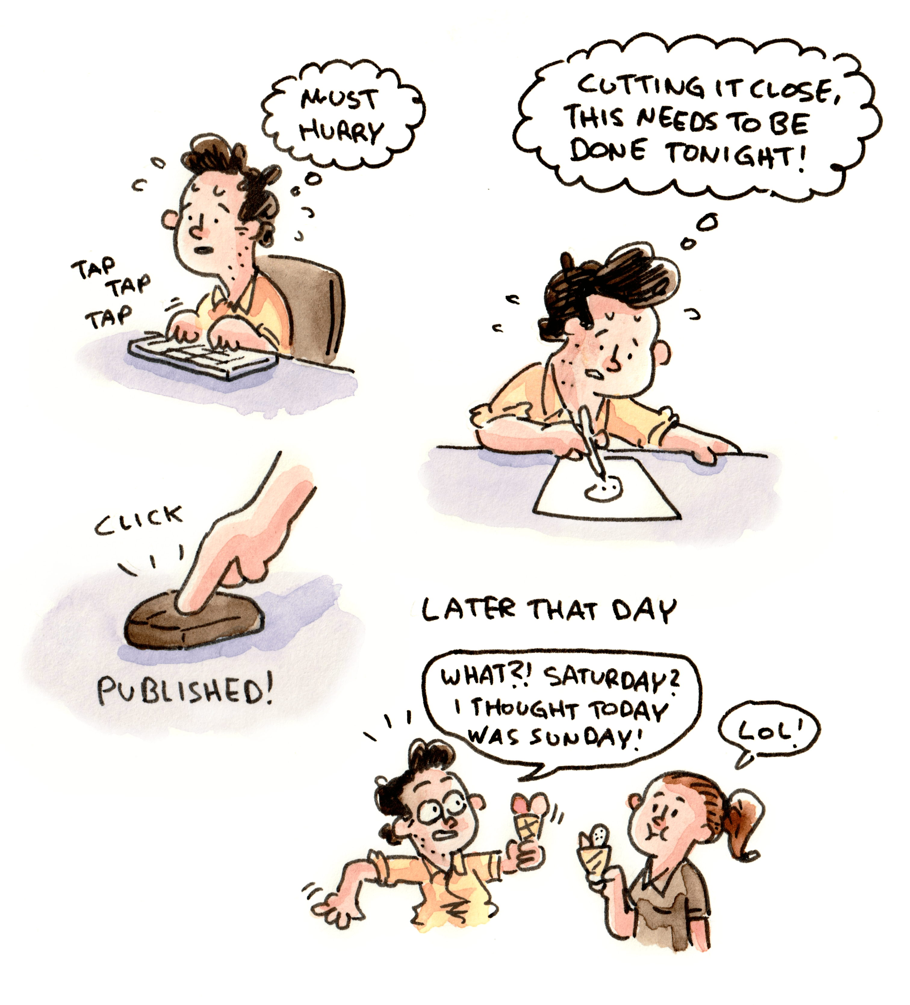 Perhaps it was the tiredness from the day before, but I somehow lost track of time and thought it was Sunday already. I hurried to get the newsletter finished and published before meeting Anna, only to then find out that it was, in fact, Saturday. Oh well.