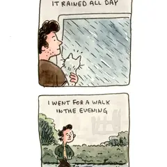 I like this comic, even though I didn’t when I made it. It’s pure melancholy, and the whole day felt exactly like this.

On a related note, I always struggle with the end of summer and the beginning of the worst seasons. I will persevere, but it’s not going to be fun.
