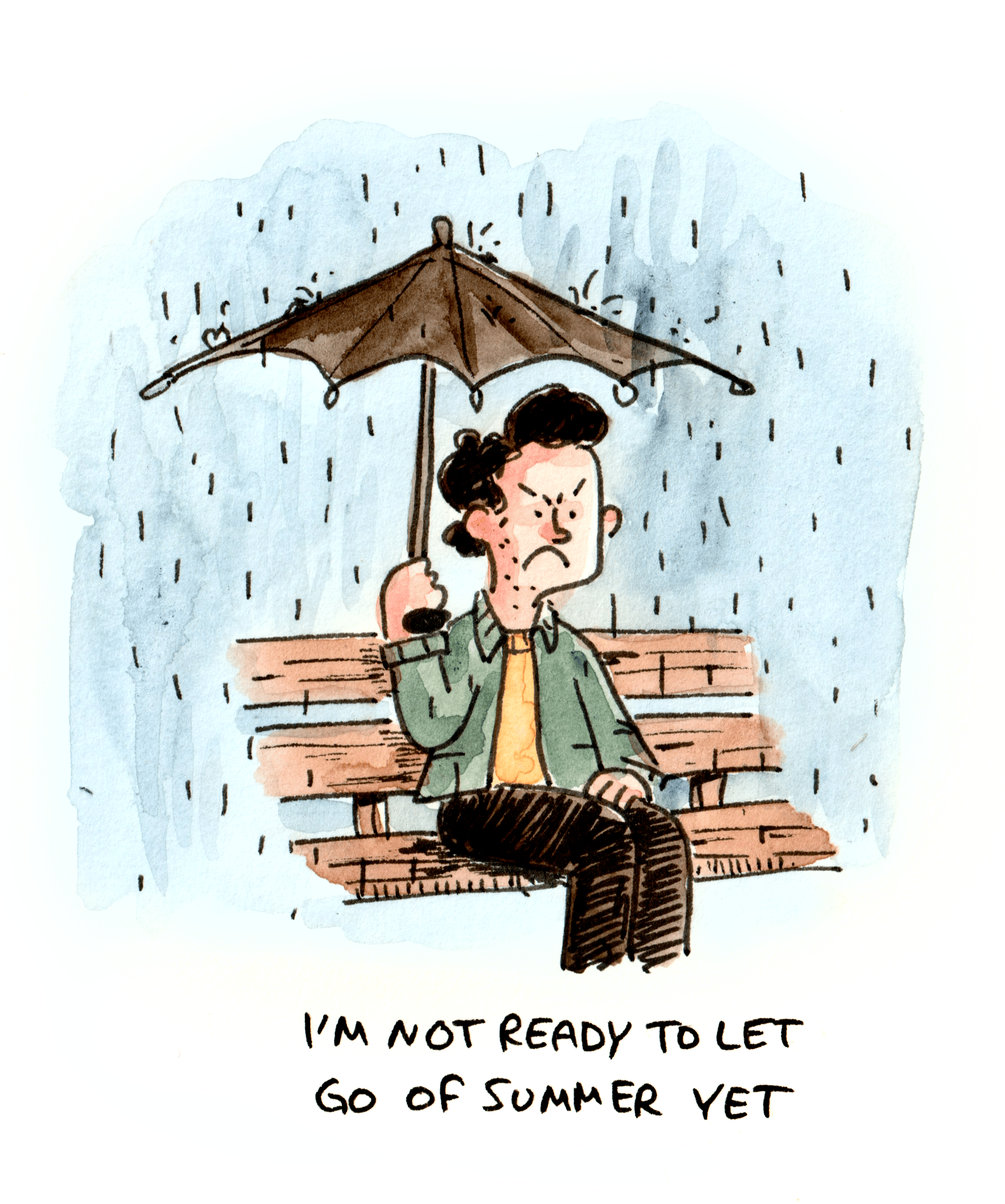 If this comic diary sticks around for more than a year, you’ll eventually notice that I become full of self-pity every time summer comes to an end. I find it hard to accept that we’re in for half a year of cold and wet weather. I hate being cold. I’m also not particularly fond of the accompanying darkness. Fortunately, we’ve learned from past winters and are currently planning to spend some time somewhere with better weather this time around.