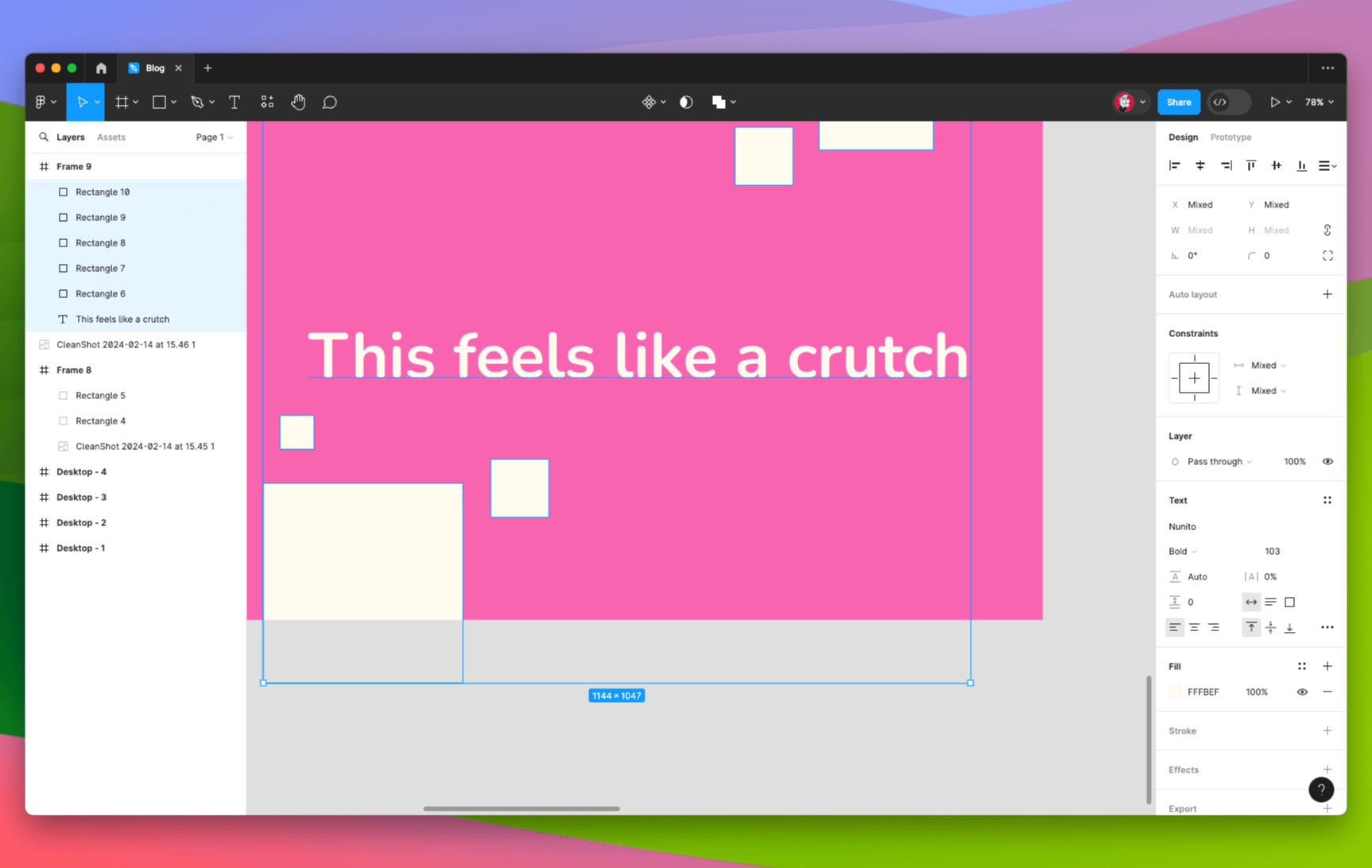 Screenshot of Figma, a design tool