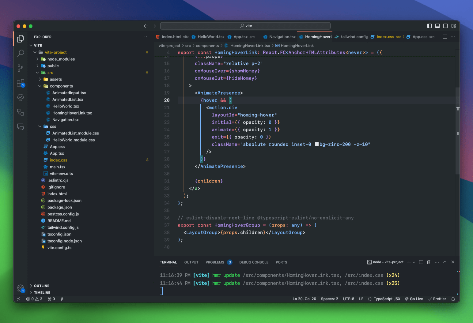 Screenshot of VS Code